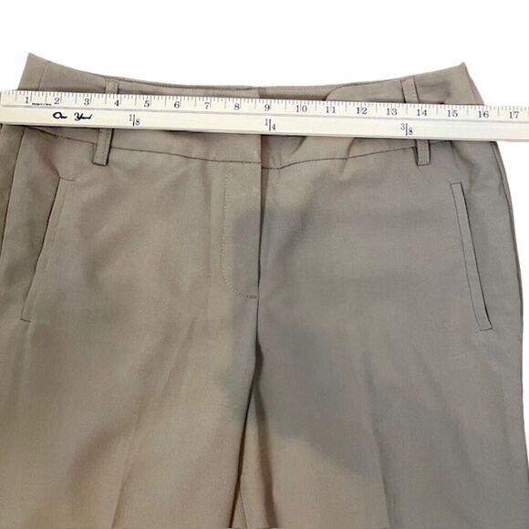 Sandro Sportswear Wide Leg Cropped Tummy Control Beige Pants Trousers Size 8 - Picture 3 of 13